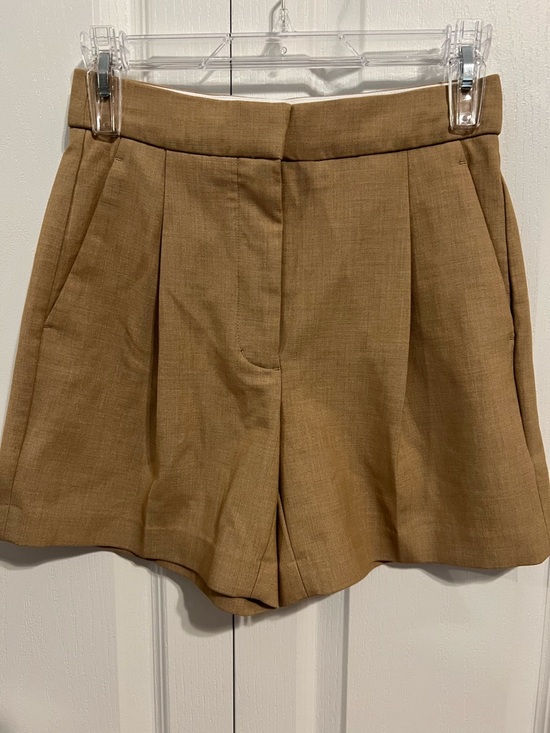 Wilfred Pants - Wilfred Camel High-Rise Tailored Bermuda Shorts